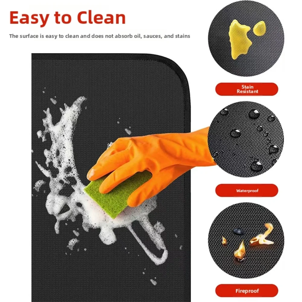 Silicone Fiberglass Pad Fireproof Grill Mat For Outdoor Barbecue Reusable Design Resistant To Wear For Gas Grills