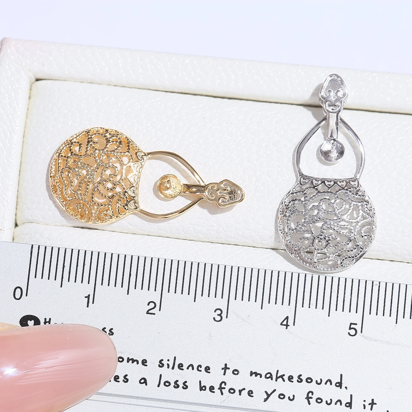 Wholesale S925 Sterling Silver Pendant Mounts Base Findings Settings Mountings Jewelry Fittings for 5-8mm Pearls 3pcs/lot