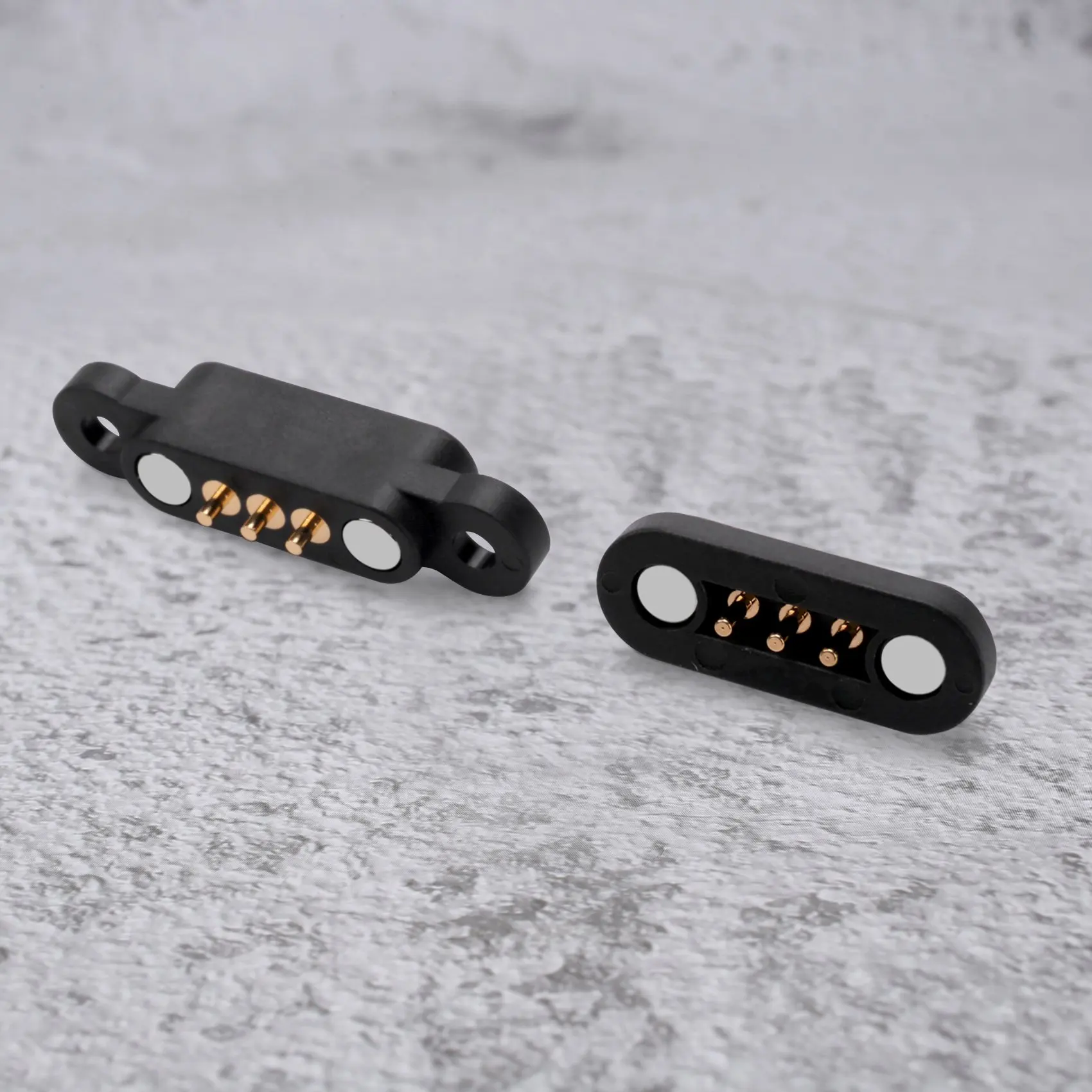 5 Pairs Spring Loaded Magnetic Pogo Pin Connector 3 Positions Magnets Pitch 2.3MM Through Holes Male Female Probe Highly Recomme