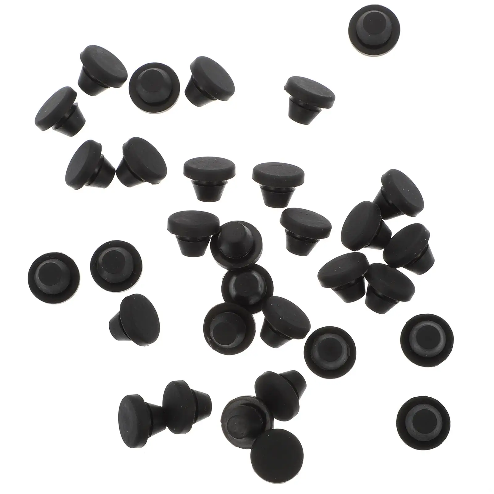 50 Pcs Silicone Hole Plug Circle Chair Cord Tube Insert Pads for Furniture Feet Anti Slip Leg Mat Protector