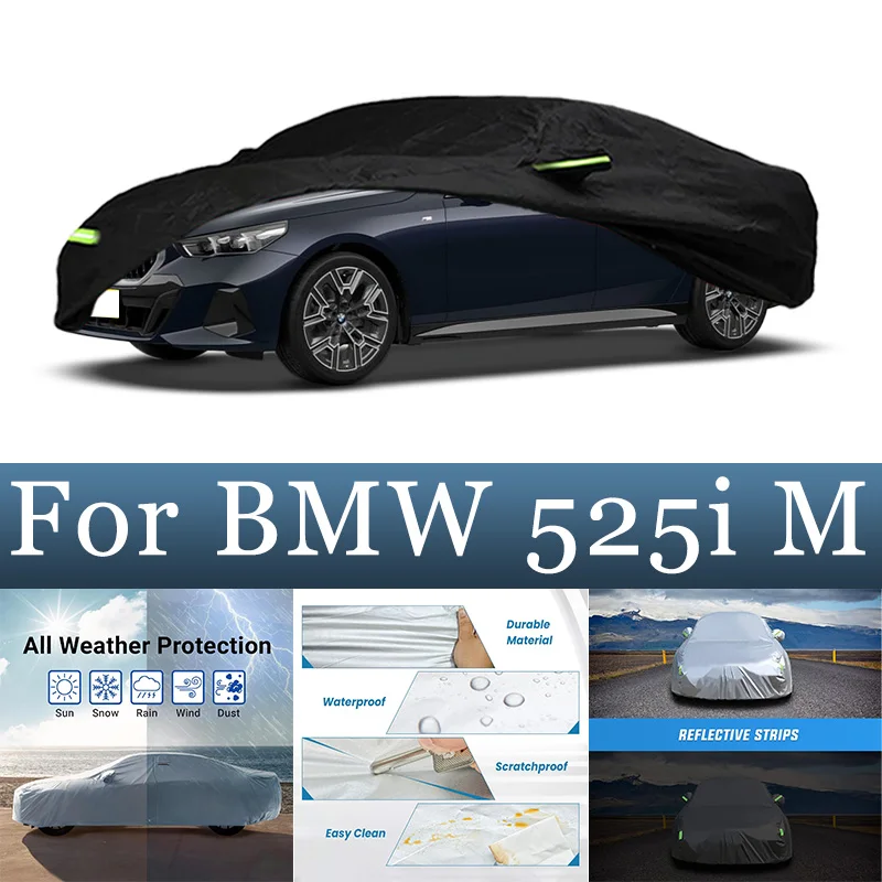 

Для BMW 525i M внешний автомобильный чехол, уличная защита, полный автомобильный чехол, снежный чехол, солнцезащитный козырек, водонепроницаемые пылезащитные аксессуары