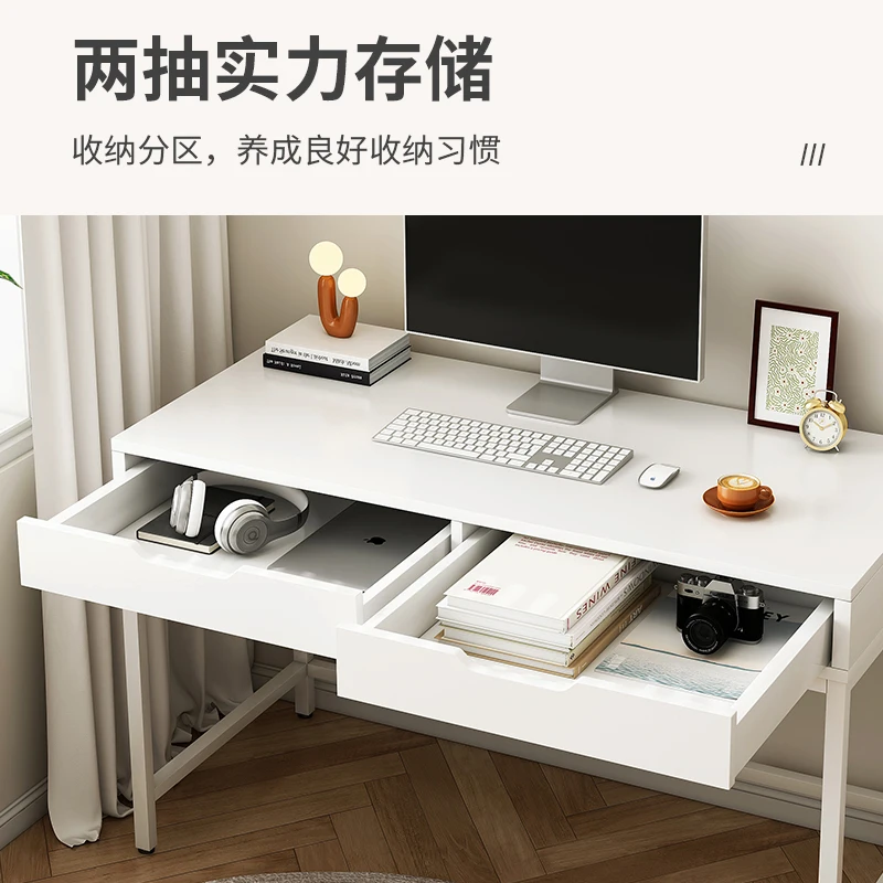 Computer desk, desktop, minimalist modern office desk with drawers, desk for home use, girl bedroom, makeup desk, dressing table