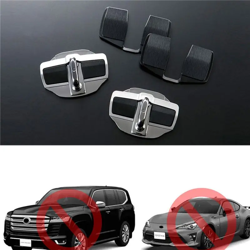 8Set Car For Door Lock Buckle Upgraded Stabilizer Cover Latches Stopper For Lexus-Toyota Series Eliminate Abnormal Space