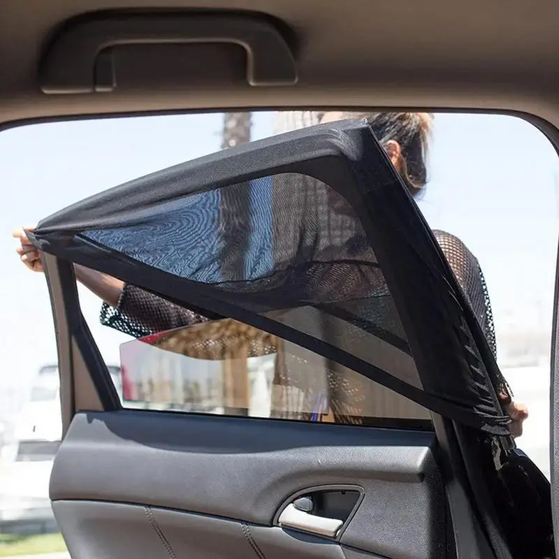 4pcs/set Car Side Window Sun Shade for SUV MPV car Sunshade Curtains auto Window Anti-mosquito Mesh Net Curtains