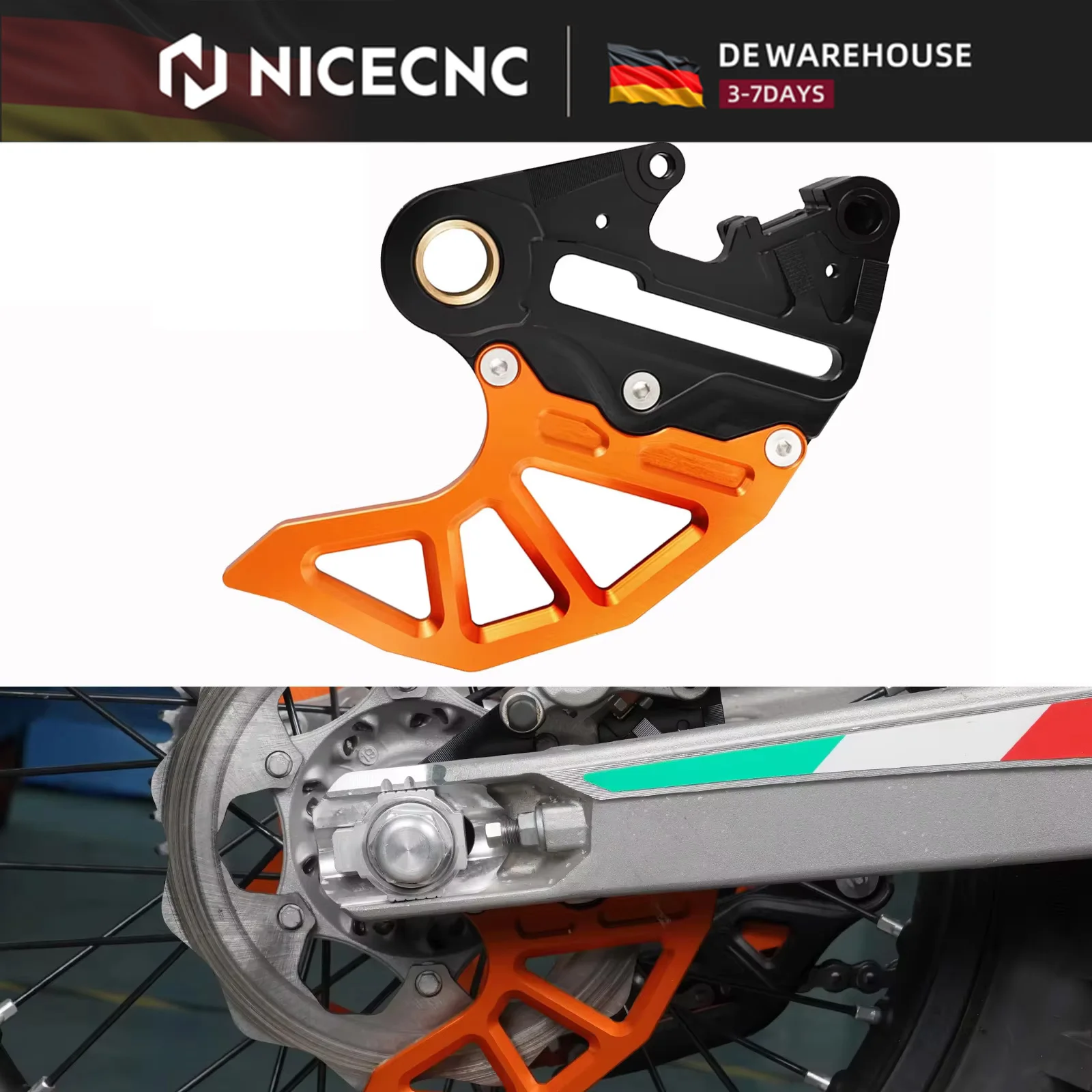 Für KTM EXC 300 EXC 450 EXCF 350 XCW XCF-W 2004-2023 SX 125 SXF 450 XC XCF TPI 04-22 Hinterer Bremsscheibenschutz für Husqvarna TE 300