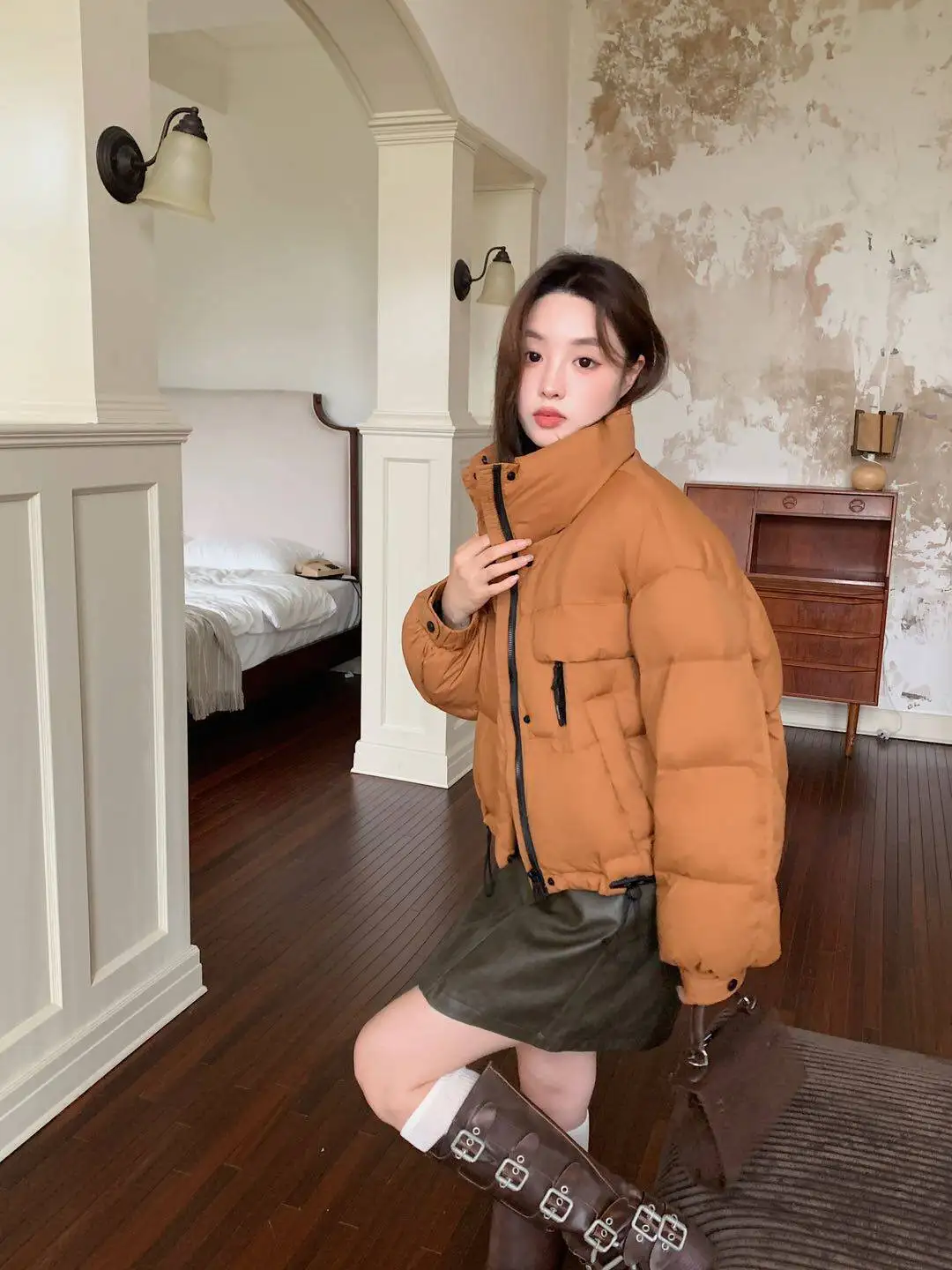 2026 Autumn Winter Women's Short Down Jacket Korean Stand Collar Puffer Jackets Women Warm Fashion Multicolor Thick Outerwear