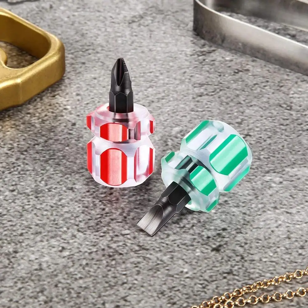 1pcs Mini Small Portable Radish Screw Driver Transparent Screwdriver Kit Repair Precision Repair Tools Car Handle Hand H8g4