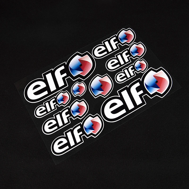 Elf Oils Motorcycle Bike Logo Stickers Set Kawasaki zx10r Laminated Decals zx6r Suzuki Honda Ducati Yamaha Car Auto