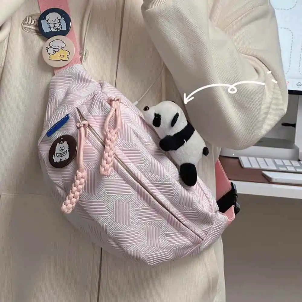Casual Simple Ins Style Women's Backpack  Forest System Crossbody Bag Sports Chest Bag Student Versatile Waist Bag