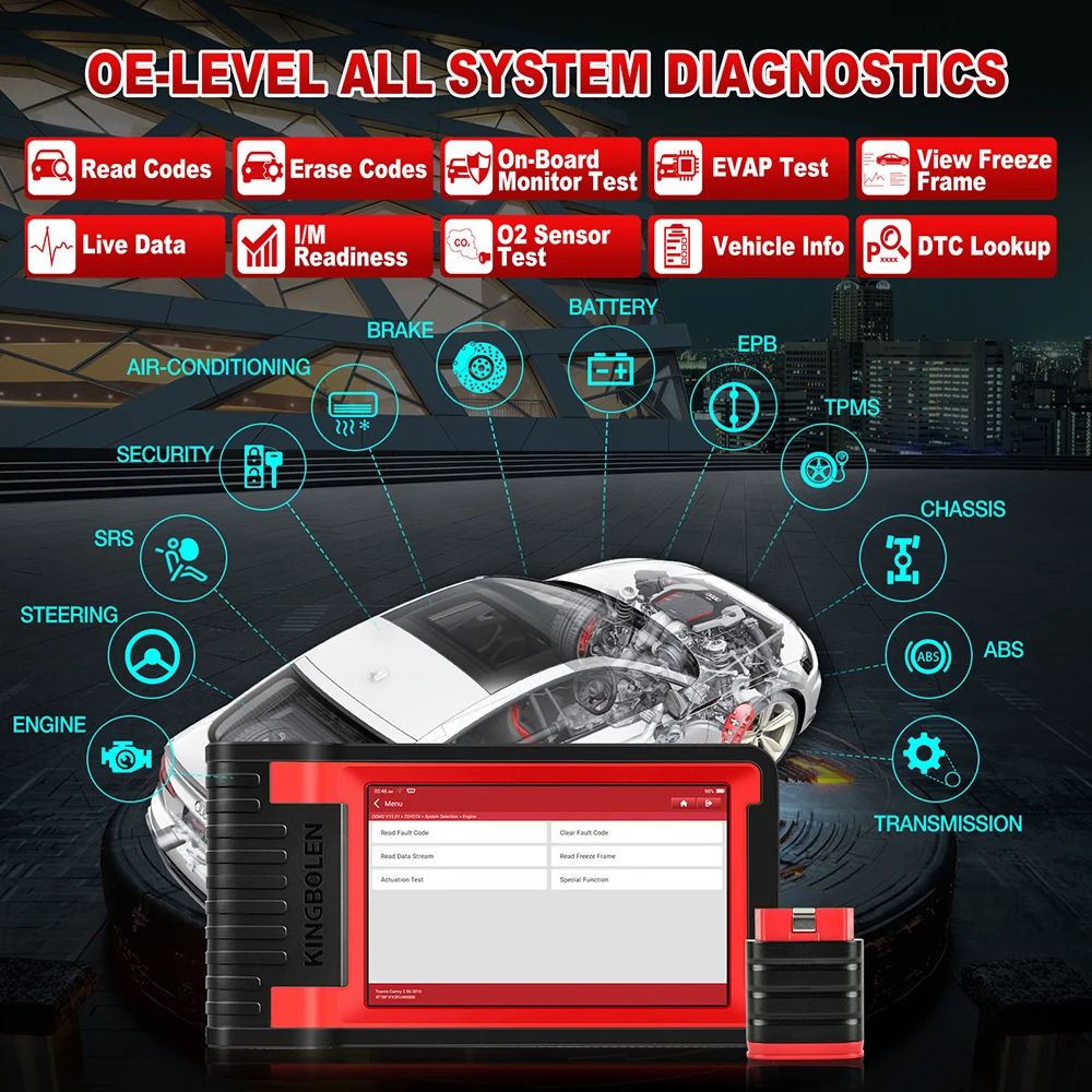 Picture 6: Kingbolen K8 OBD2/EOBD Code Reader IMMO Key Programming and Automotive ECU Coding Diagnostic Tool with 24 Resets for All Cars