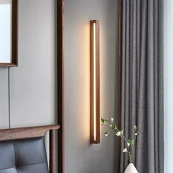 Long Wall Lamp LED Lights Modern Nordic Living Bedroom Home Decor Minimalist Background Strip Lamp Indoor Wall Sconces