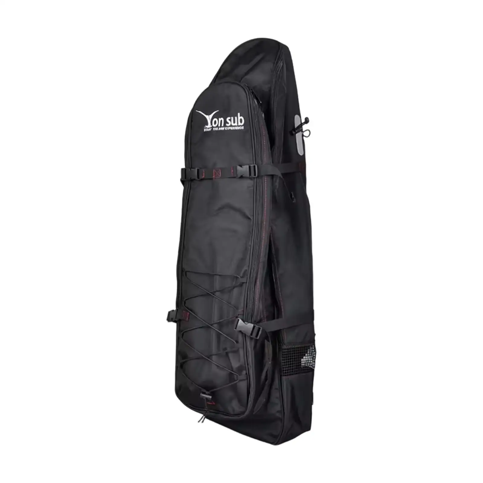 Long Flippers Bag Freedive Fin Backpack Breathable Mesh Drain Holes Adjustable Shoulder for Spearfishing Snorkeling Travel