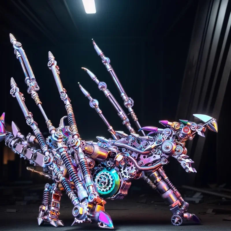 3D dreidimensionales Metall-Montagemodell, mechanischer Geistdrache, präzise handgefertigte Blöcke für Herren-Geburtstagsgeschenke, Spielzeug
