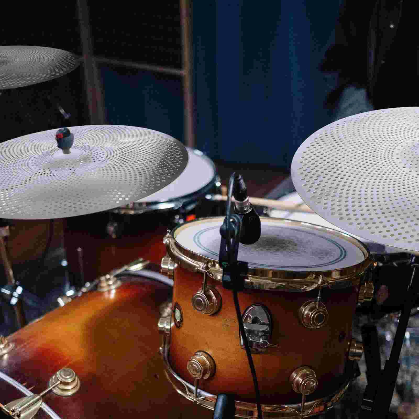 Drum Cymbals Supply for Kit Musical Instrument Part Fitting Silent Drums Alloy Crash Jazz Percussion Mute