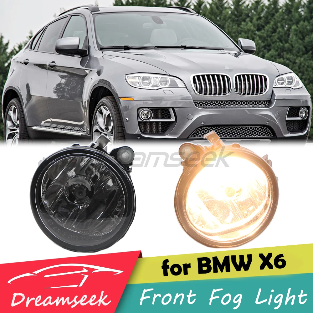 

2 шт. передние противотуманные фары для BMW X6 E71 E72 2013 2014 бампер дальнего света с галогенной лампой прозрачные линзы высокого качества автоаксессуары