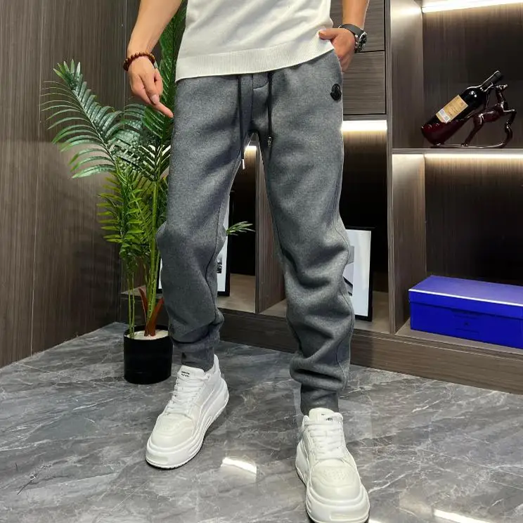 

High Quali Patchwork Loose Men's Spor Casual Pants Autumn Winter Faionable Streetwear Trousers Straight Leg Sweatpants