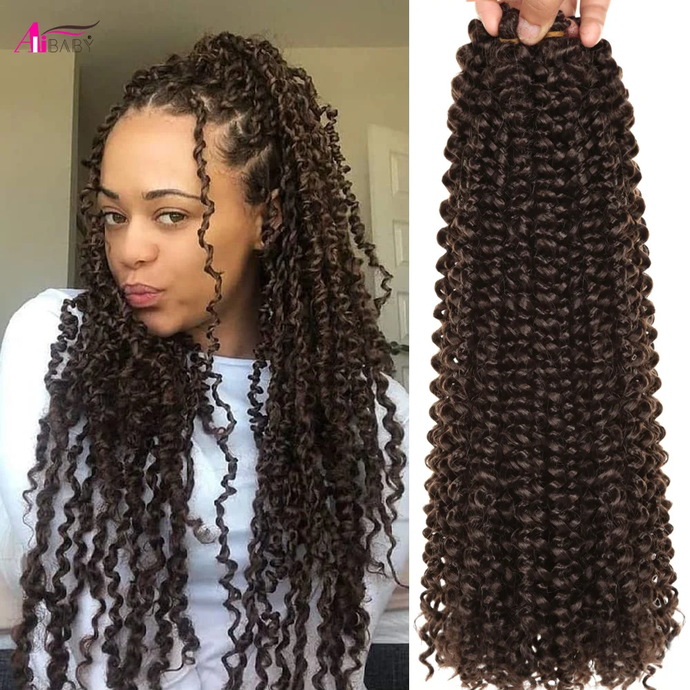 Long Passion Twist Crochet Hair 22Inch Ombre Synthetic Braiding Hair Extensions Bohemia Crochet Braids For Women Alibaby