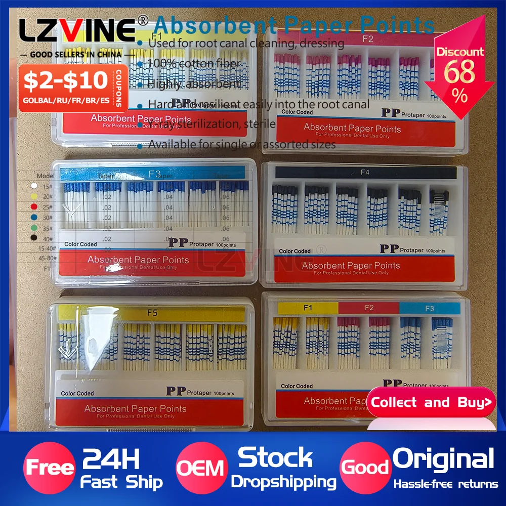 

Dental Absorbent Paper Points Sterile Moisture Absorbing Paper Tips F3 F4 Dentist Use Dentistry Materials Depth Mm Marked 15-40#