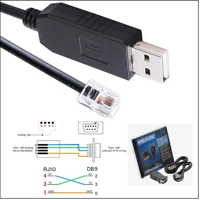 10 Uds línea de Control CONSOLE USB TTL a RJ11 rj45 RJ12 rj9 rj50RS232 48 5 puertos serie