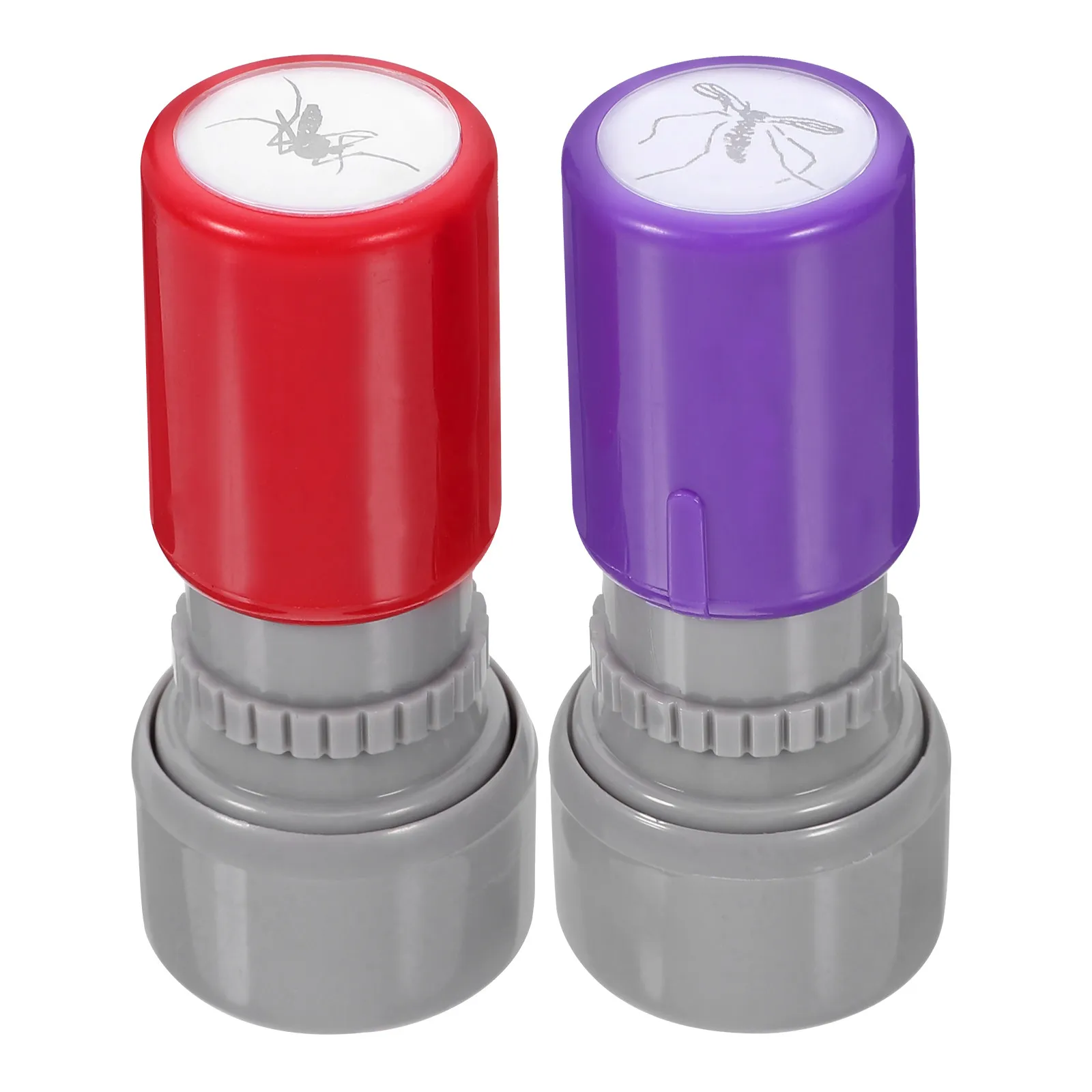 2 Pezzi Timbro Finto Zanzara Autoinchiostrante in Plastica Resistente, Regalo Scherzo per Feste di Halloween, Oggetto Interattivo per Trucchi, Novità Divertente