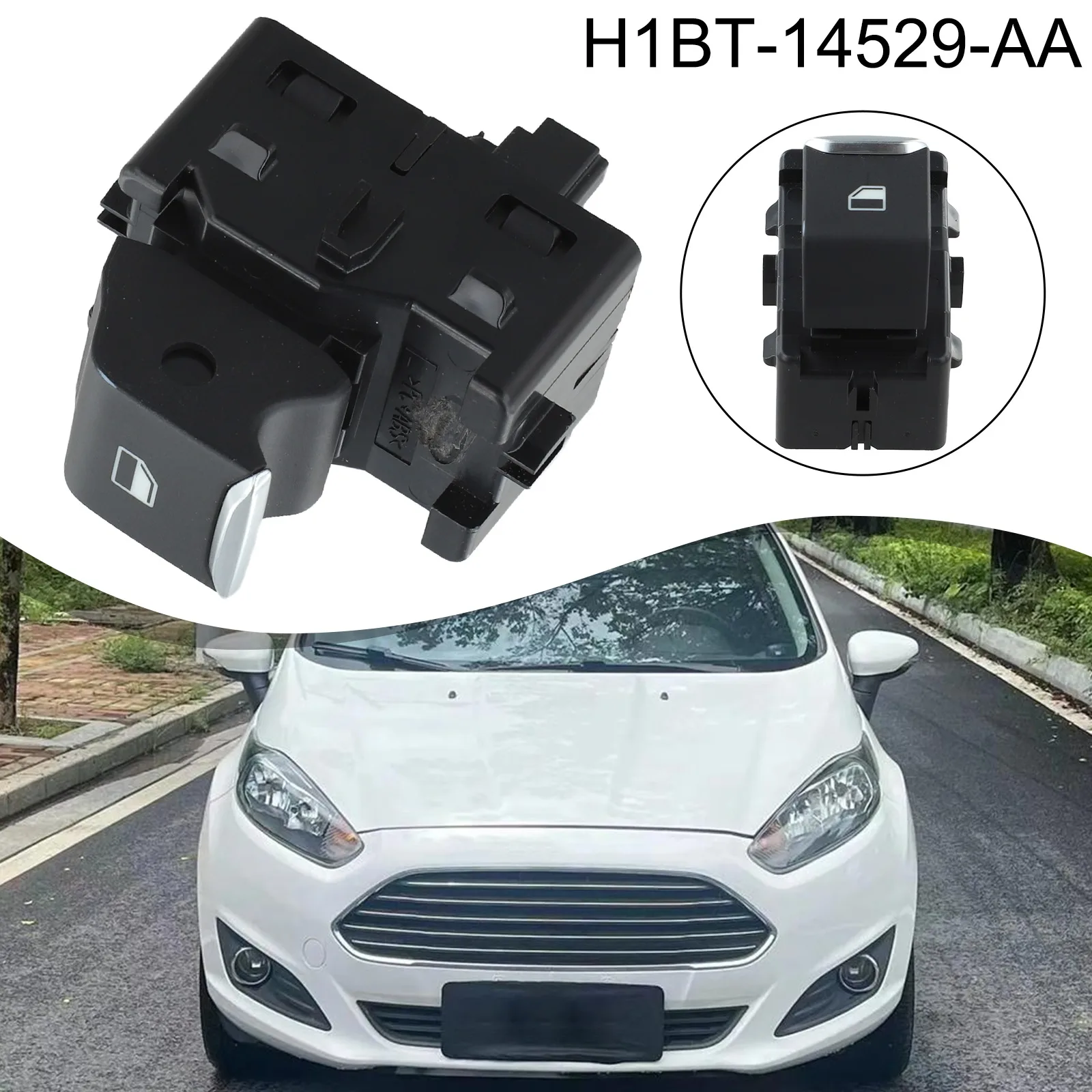 

Car Replacement Part Black Glass Switch Car Glass Switch Wear-Resistant Black Practical Design Quick Installation