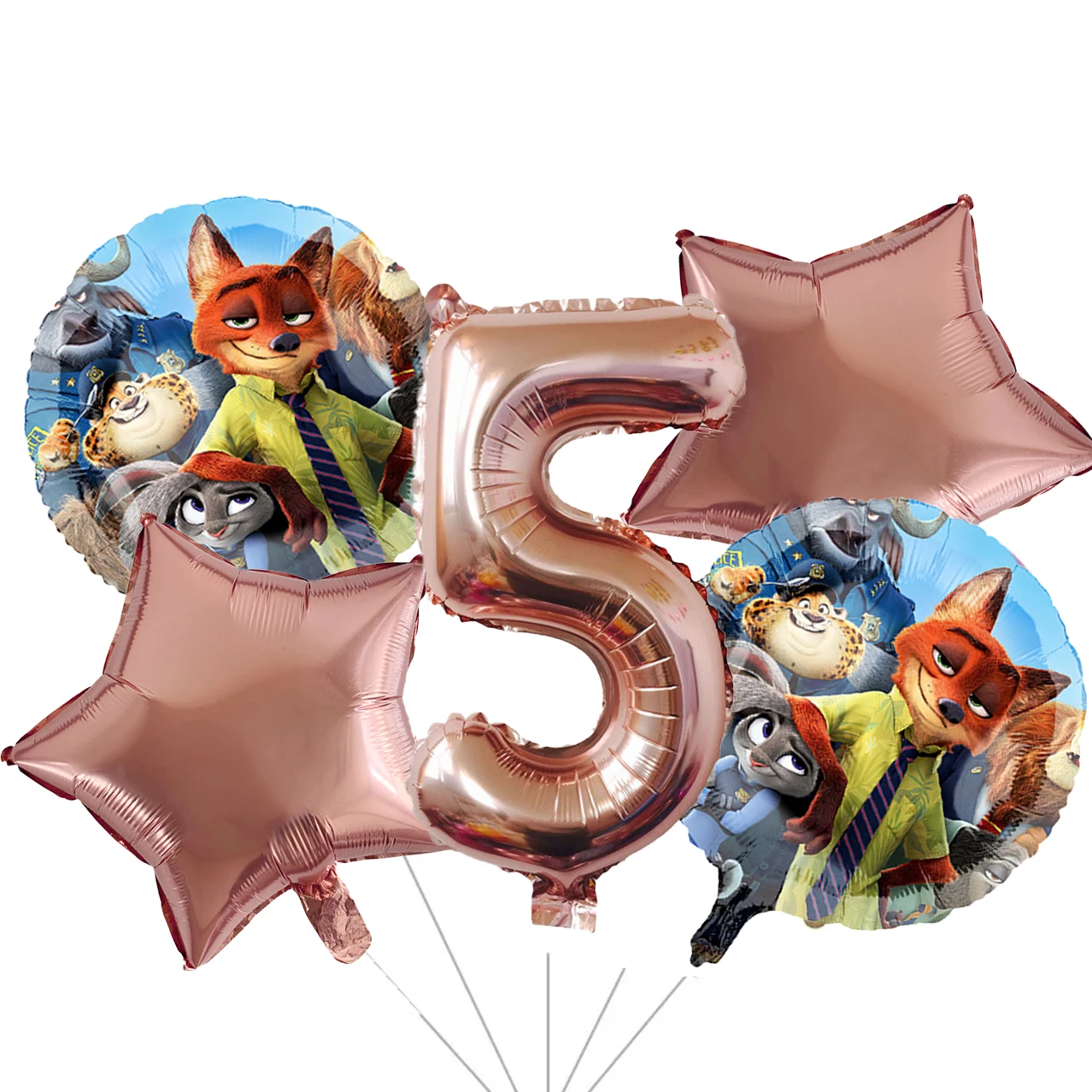 Zootopia 2 حفلة عيد ميلاد بالون للديكور رقم الطفل 1-9 الألومنيوم فيلم بالون مجموعة استحمام الطفل حفلة عيد ميلاد لوازم
