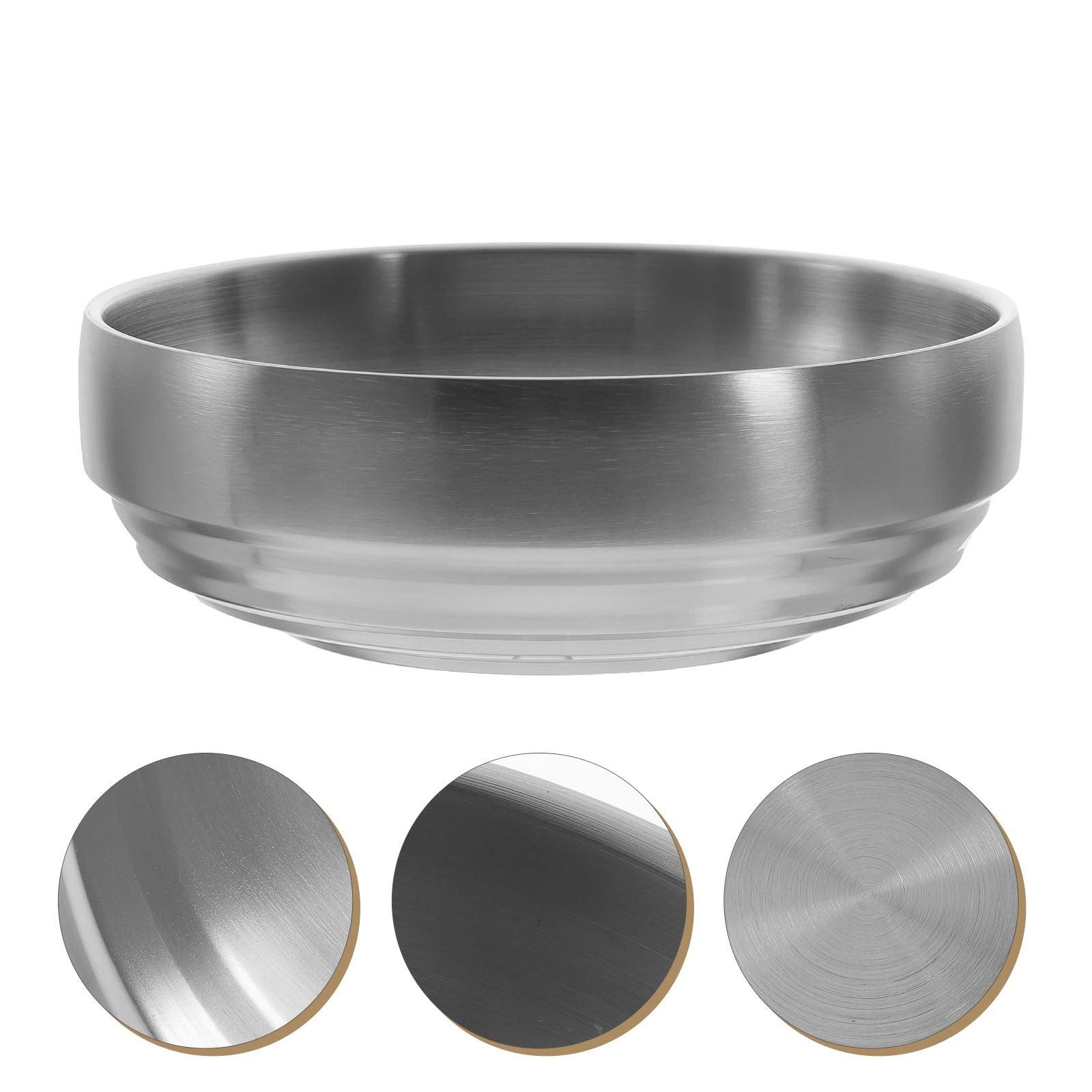 

Double Layer Cold Noodle Bowl 21cm Golden Stainless Steel Salad Mixing Bowl for Kitchen Serving Reusable Food Supplies