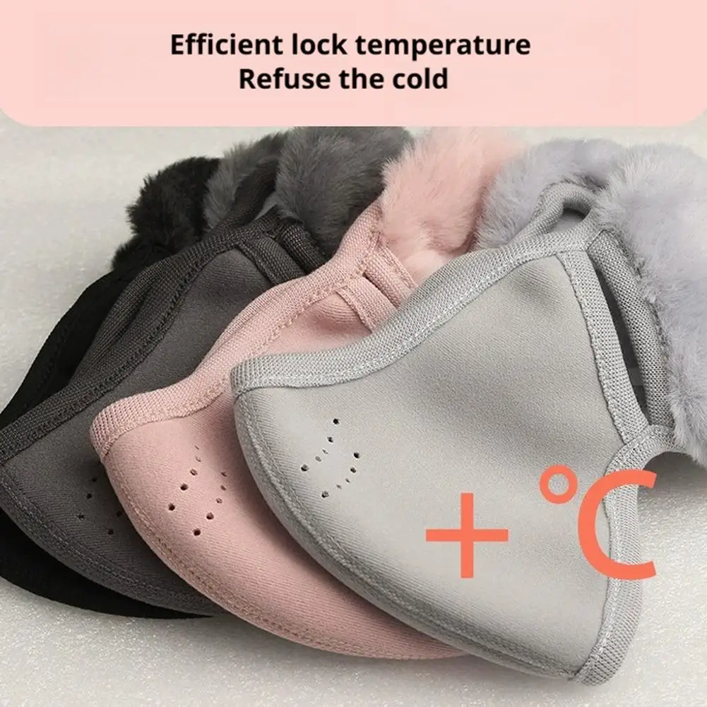 1pc-Winter Mask Warm Mask, Full Cover Face Mask Outdoor Windproof Mask, Breathable Thickened Dustproof Reusable Mask ﻿
