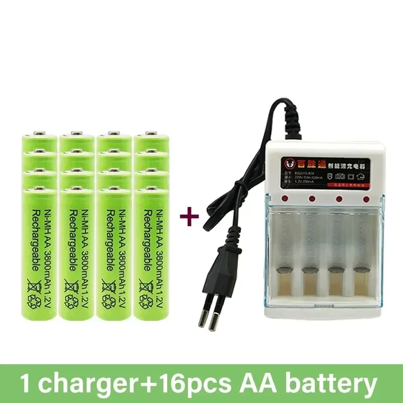 AA Rechargeable Battery 3800Mah Aa1.2v Ni MH Rechargeable Battery, Applicable To Free Distribution of LED Lamp Toys Mp3+charger