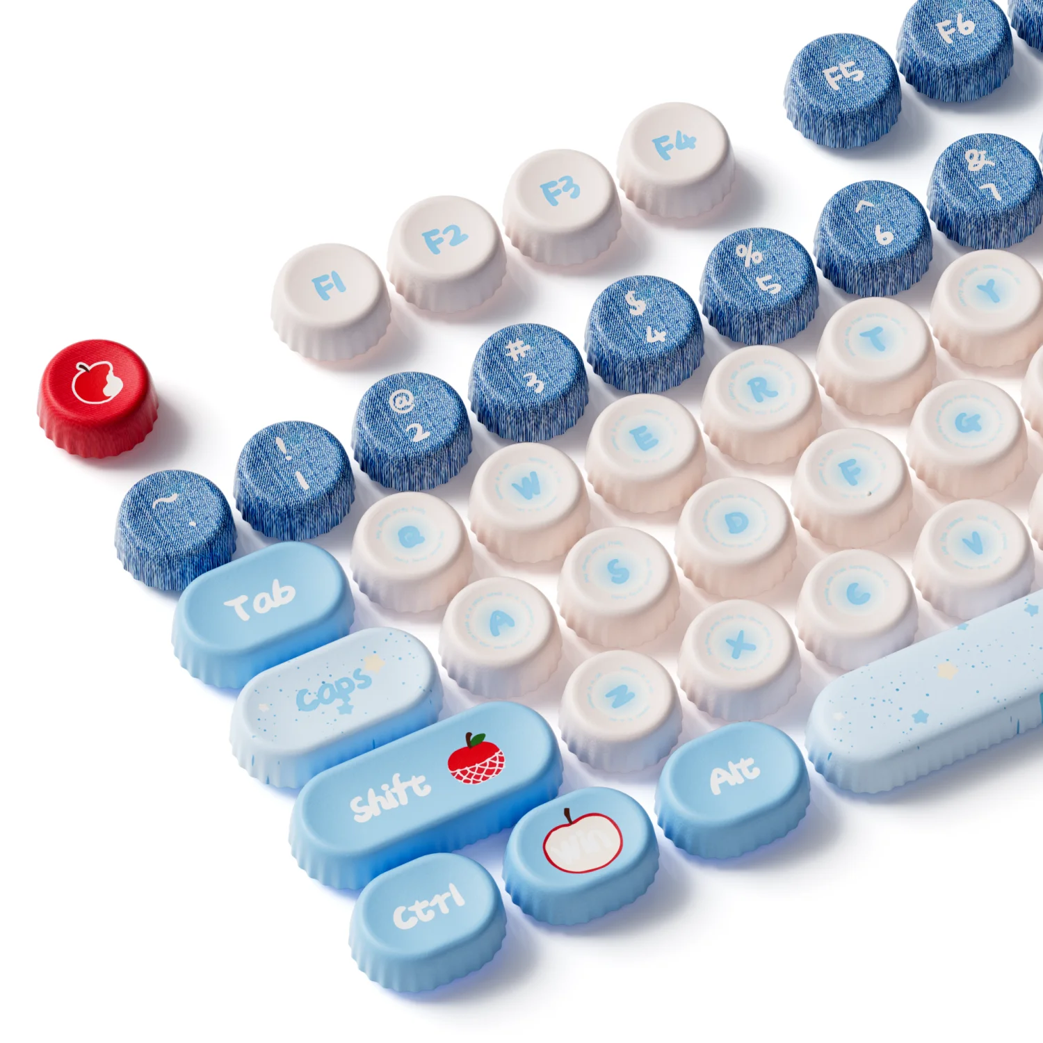 귀여운 병뚜껑 모양 키캡 PBT 염료 승화 65 75 TKL 풀 사이즈 레이아웃 기계식 키보드 맞춤형 키캡