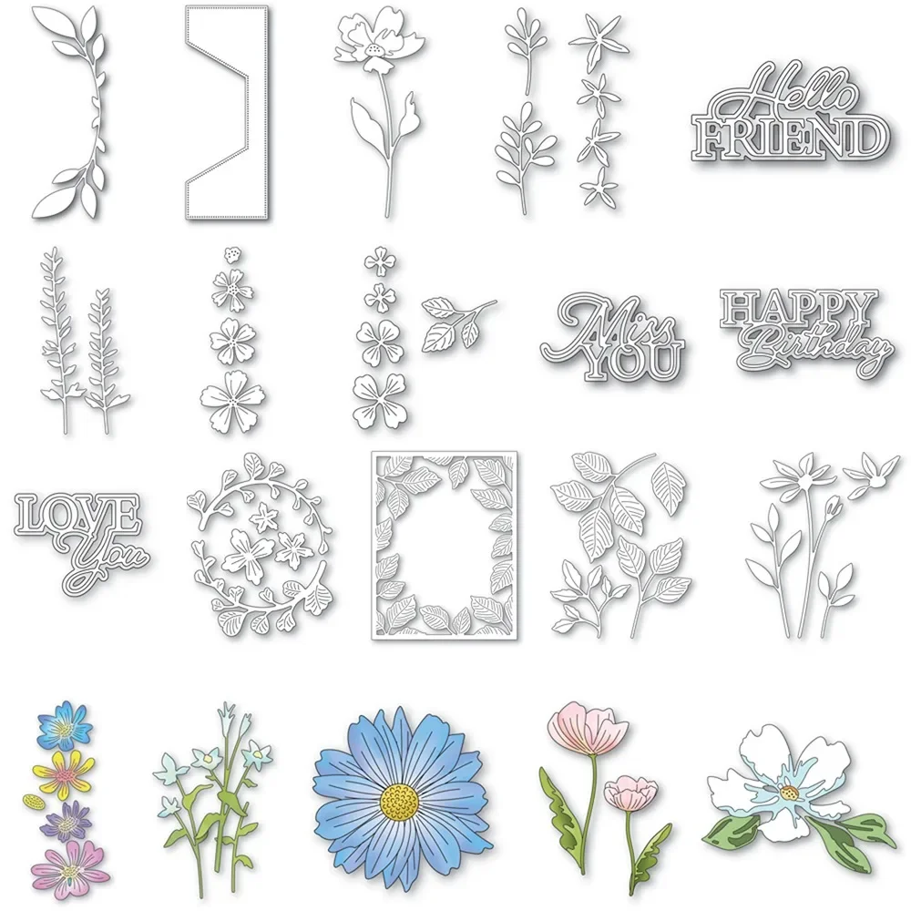 HAPPY BIRTHDAY POSH SCRIPT Cutting Dies Scrapbook Diary Decoration Stencil Embossing Template DIY Greeting Card Handmade