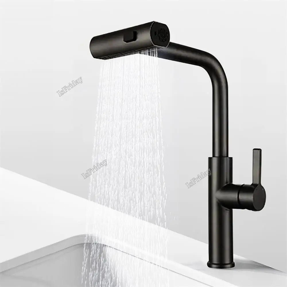 Kitchen Faucet Waterfall Outlet Splash Proof Universal Rotating Bubbler Multifunctional Water Nozzle Extension