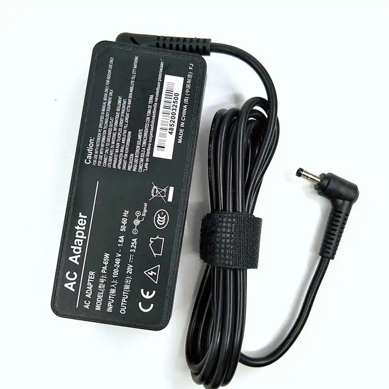 Cargador de ordenador portátil, adaptador de CA de 20V, 3.25A, 65W, 4,0x1,7mm para Lenovo IdeaPad 330s 320 100-15 B50-10 YOGA 710 510-14ISK Redmibook 14 13