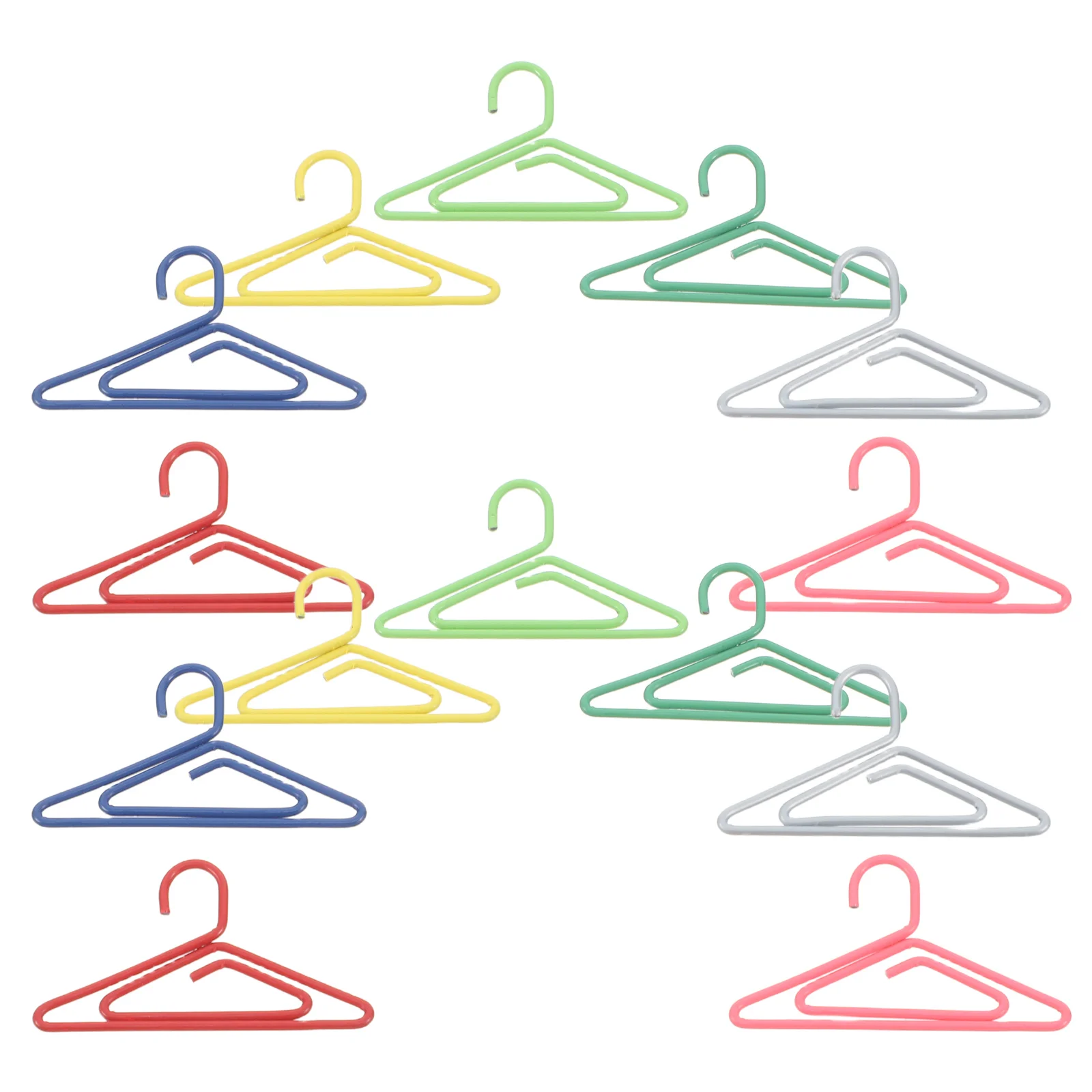 

50 Pcs Mini Hanger Paperclip Clothes Creative Clamp Bookmark Clips Small Metal Office