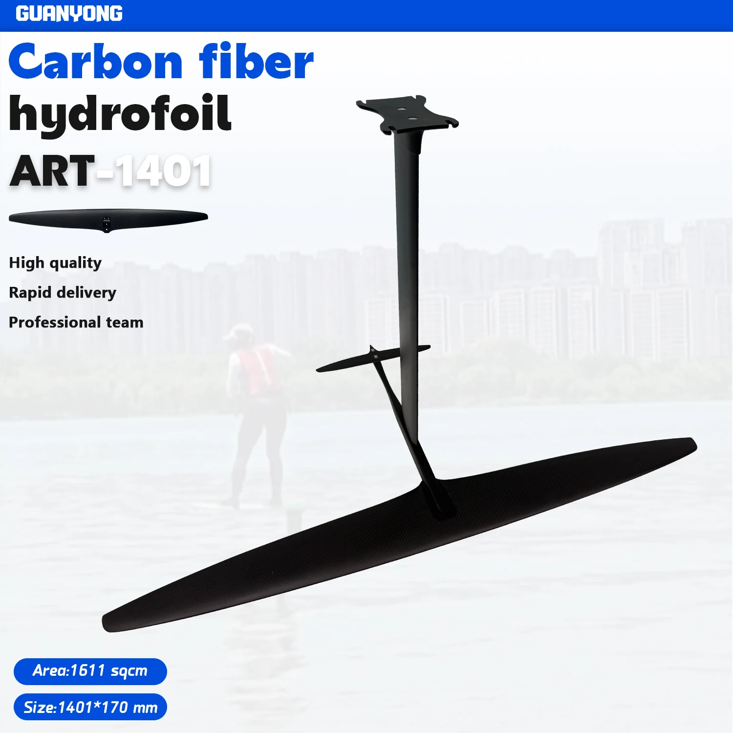 

Long Distance Glide ART PRO 1401Hydrofoil Wingfoil SUP And Downwind, Smooth Pumping And Low Drag Performance Advanced Riders