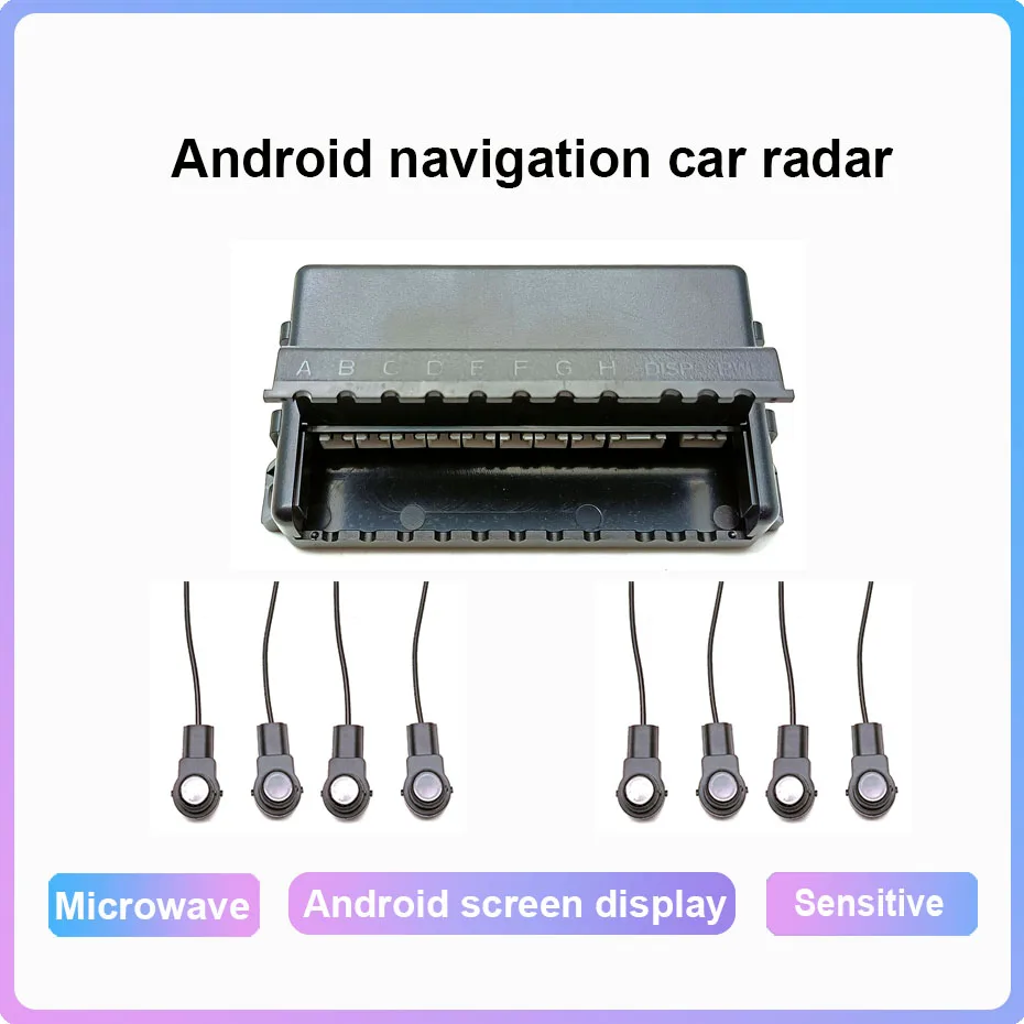 

COHO Android navigation Car Parking Sensor Kit Reverse Backup Radar Sound Alert Indicator Probe System 4 Probe Beep Sensor