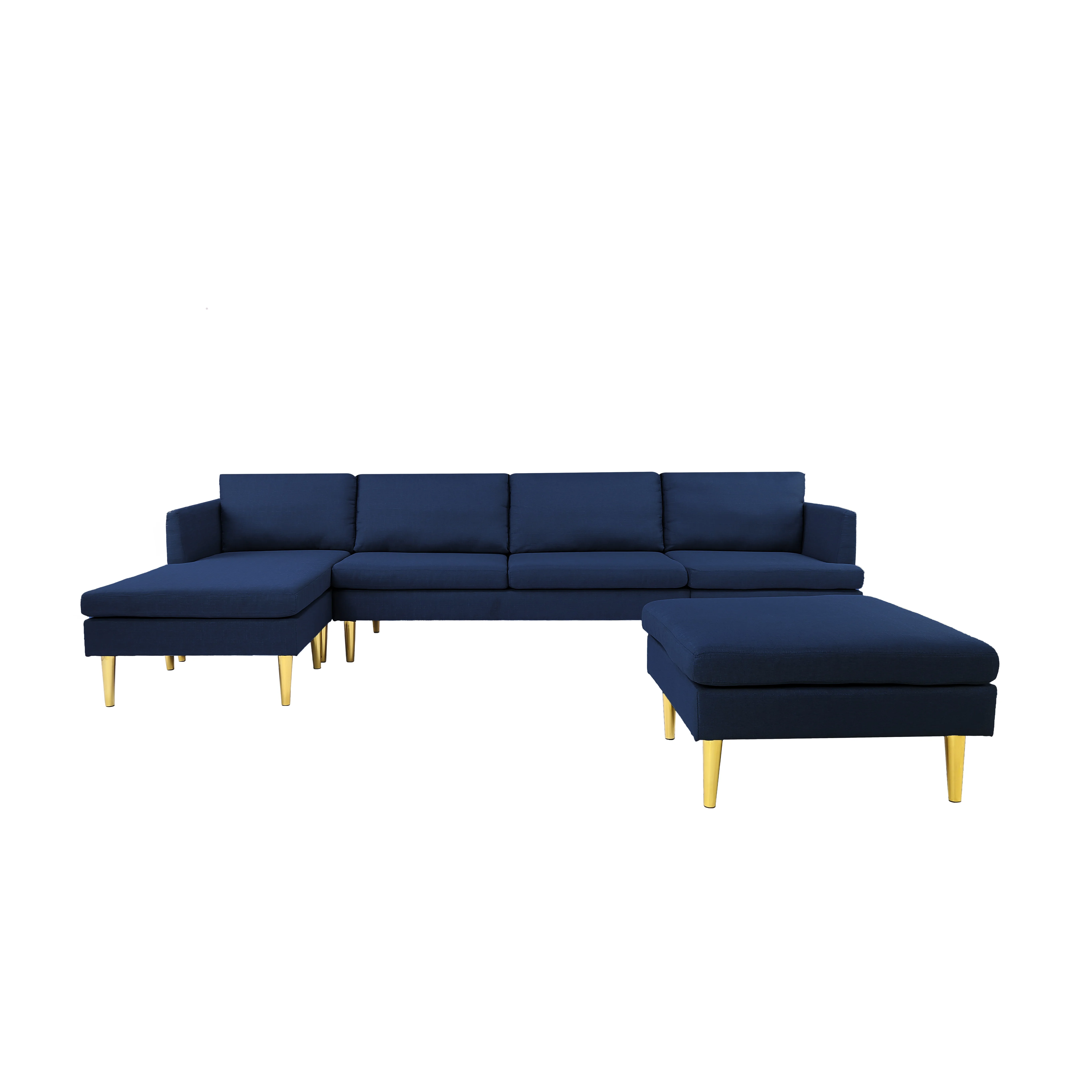 

#Modern Living Room Sofa Simple Design Convertible Modular Fabric U Shape Corner Sofa With Metal Legs
