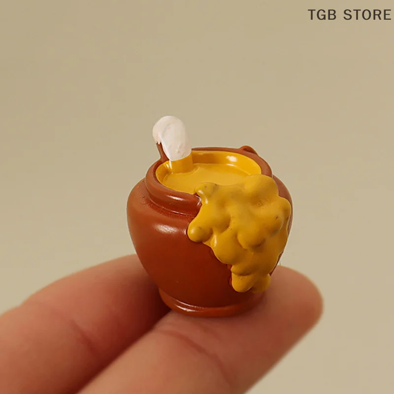 Juego de tarros de miel 1/12, simulación de casa de muñecas en miniatura, cocina, decoración de alimentos, accesorios para casa de muñecas, 3 uds.