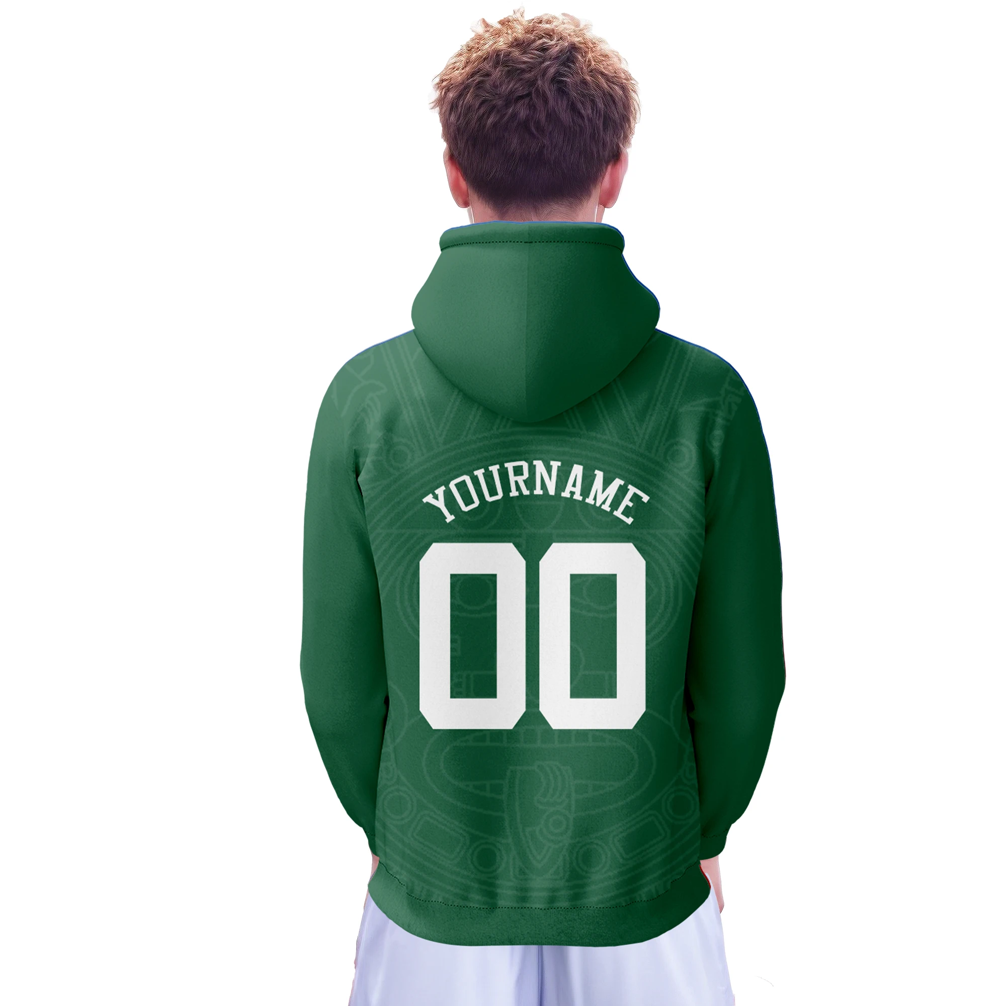 Custom Mexico Basketball Hoodie Personalized Name Number Mexico Patriot Flag Pullover Sweatshirt Men Women Youth Fan Gifts