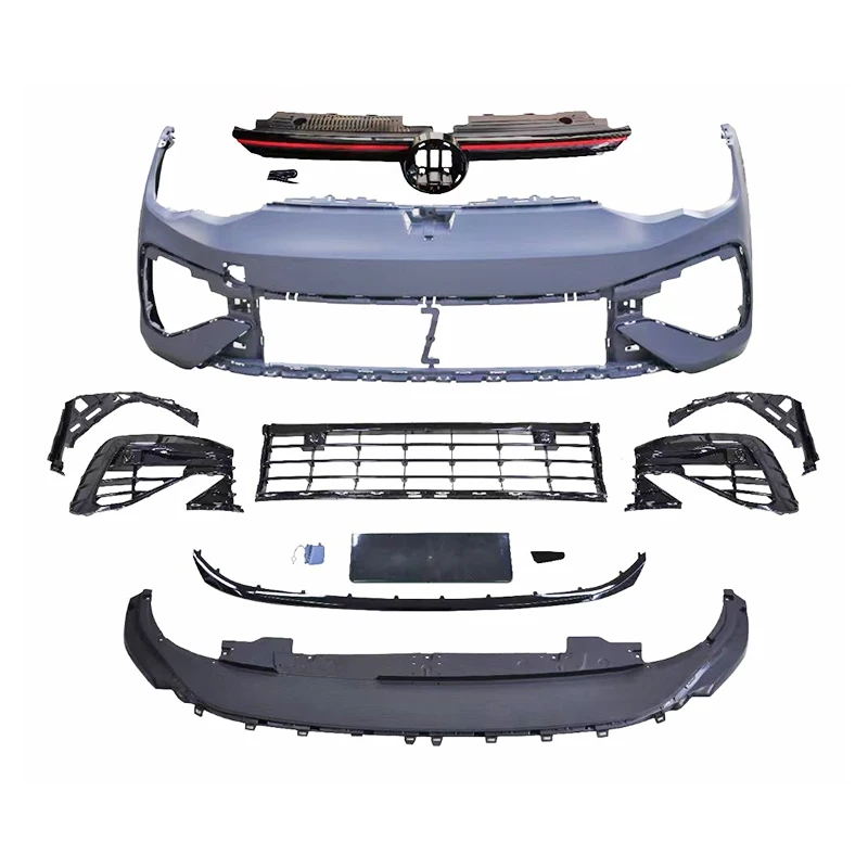 

Car Front Bumper Assembly Grille Bodykit R Style Body Kit for Golf 8 MK8custom