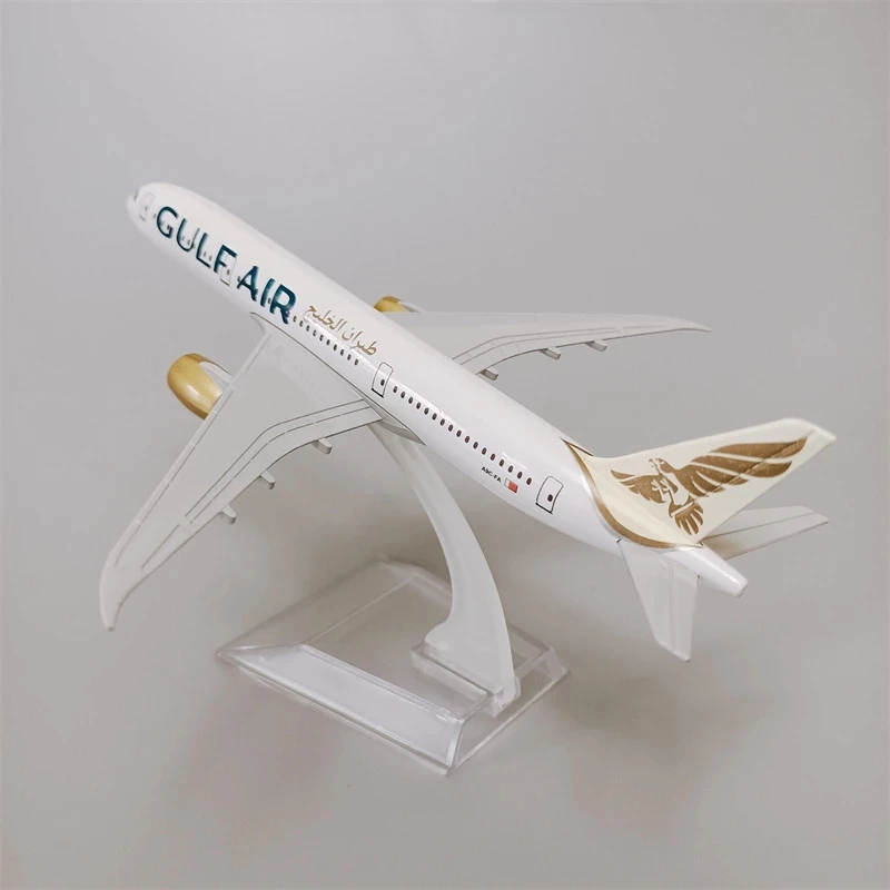 16cm 1/400 escala avião modelo b787 gulf air companhia aérea diecast liga de metal avião crianças brinquedos coleção decoração casa