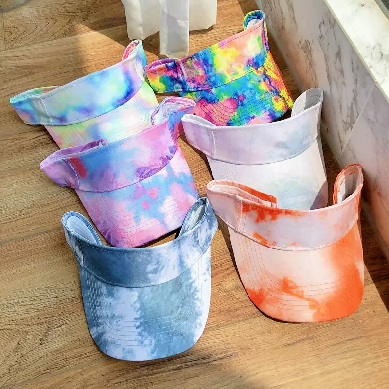 Frühlings- und Sommerhüte für Damen und Herren, offener Kopf, bunter Rand, Sonnenschutz, Sonnenhut, Tenniskappe, für Damen, Outdoor, Erwachsene, neu
