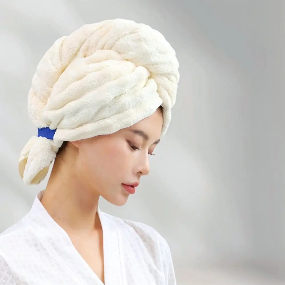 Premium Bubble Fleece Hair Drying Hat Quick Dry Bath Towel Wrap Soft Comfortable Shower Cap For Home Bathroom Daily Care