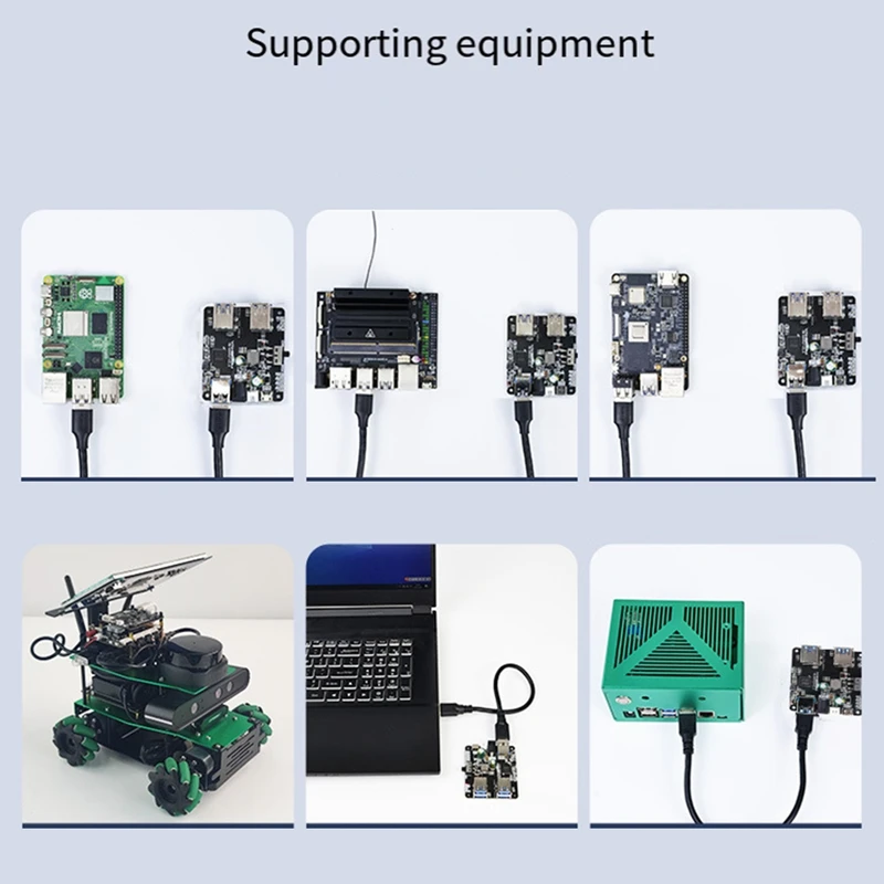 USB Hub 3.0 Multi USB Splitter 4 USB Port With Micro-Charge Power 9-24V Power For Raspberry Pi 5/4B Jetson Ros Robotic