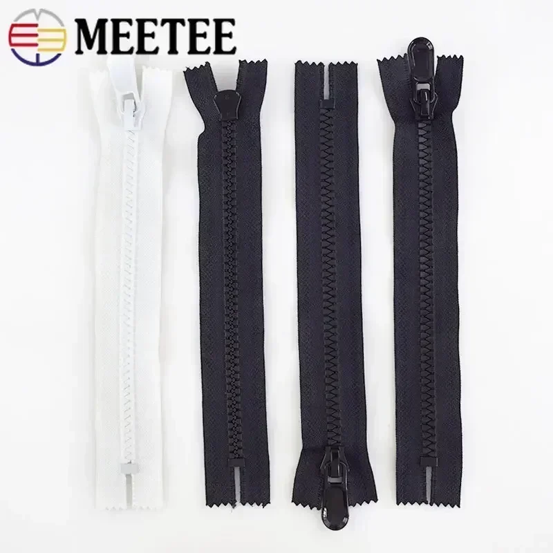 8# 15# Large Resin Zipper 70-150cm Double/Single Slider Open-end Zippers for Sew 20cm Close-End Pocket Zips Jacket Lock Long Zip