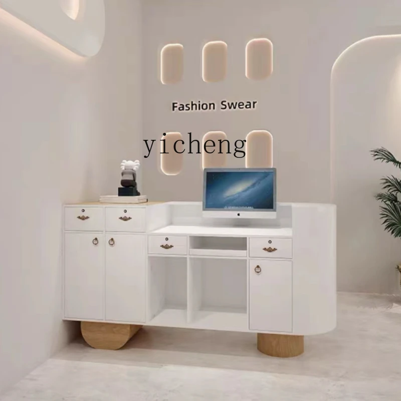 

HYS clothing store checkout page store small women's clothing log wind paint bar beauty salon table