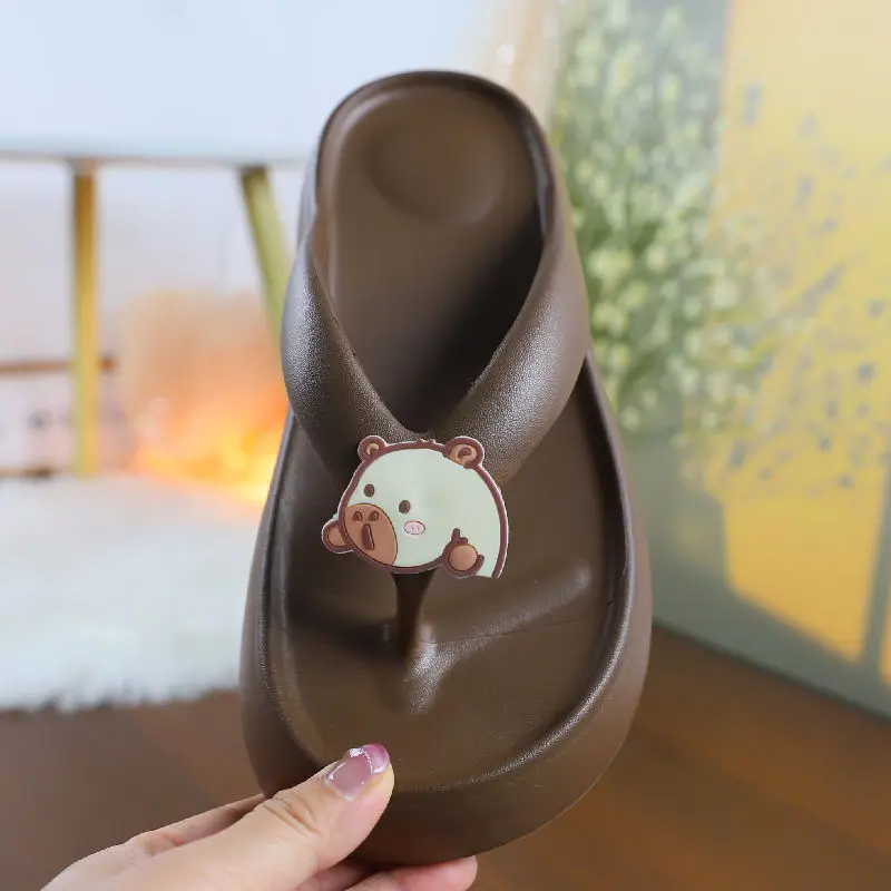 

Voguish Cute Capybara Slippers Women Platform Flip Flops Woman Chunky Slides Thong Slipper High Wedge Heel Summer Beach Flipflop