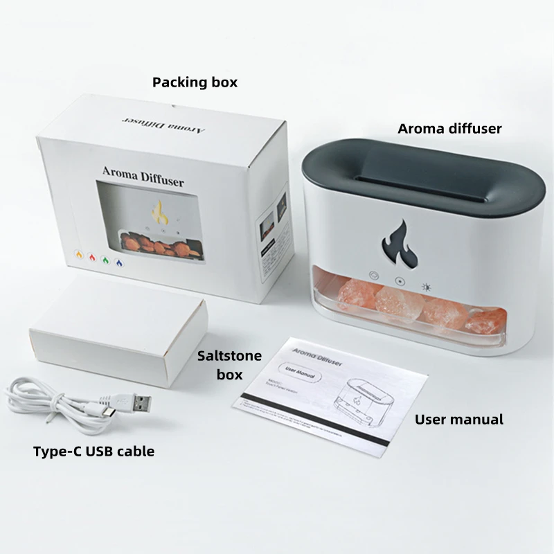 Blau Flamme Lampe Aromatherapie Ätherisches Öl Diffusor USB Elektrische Ultraschall Kühlen Nebel Aroma Luftbefeuchter mit Bunten Licht