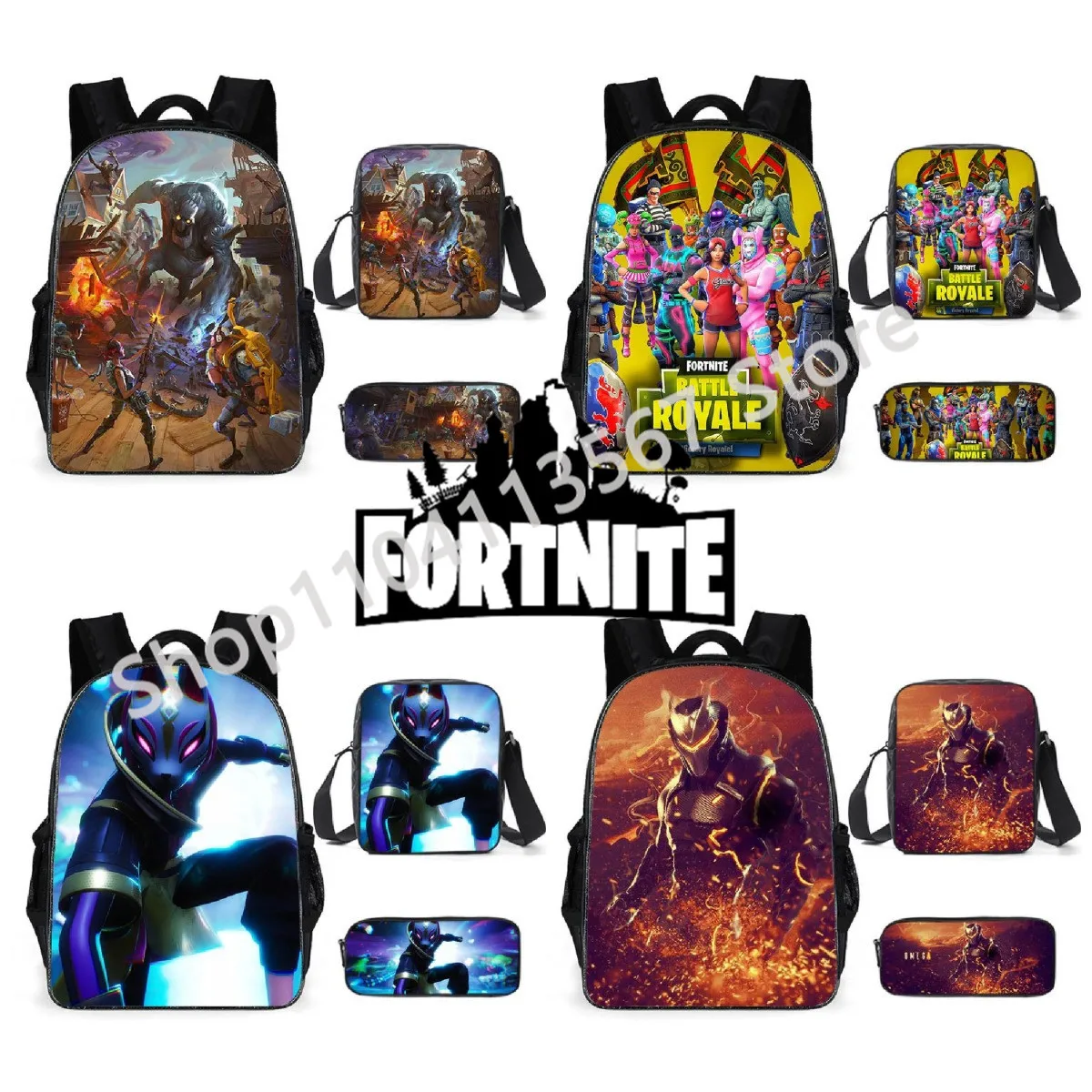 3 unids/set conjunto de mochila juego caliente Fortnite mochila con estampado bolso de hombro bolso escolar con estampado 3D Battle Royale Mochilas mochila para estudiantes