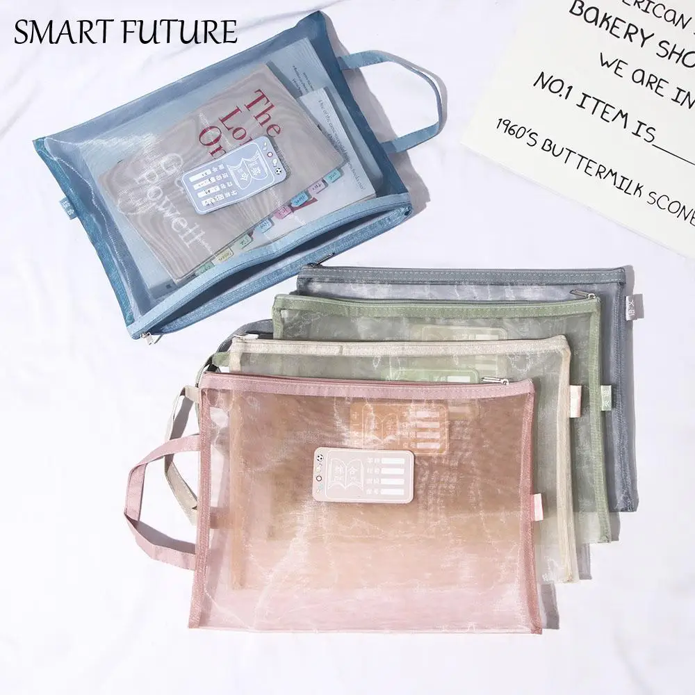 

Organizer Pouch Student Gift School Office Supplies A4 File Folder Bag Zipper File Pocket Storage Handbag Document Bag